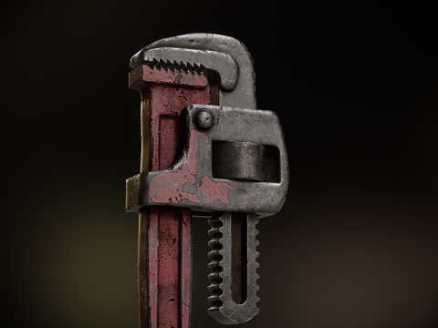 Pipe Wrench Modello 3D