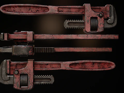 Chave para tubos Modelo 3D