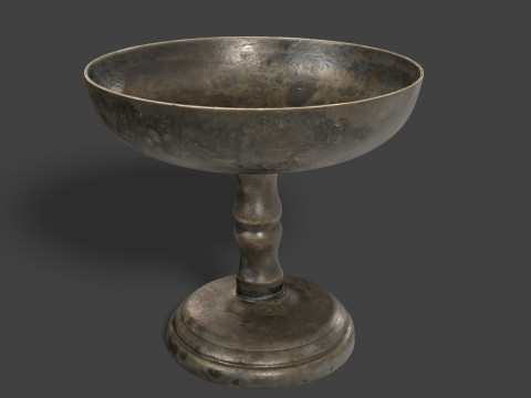 Metal Pedestal Bowl Modelo 3D