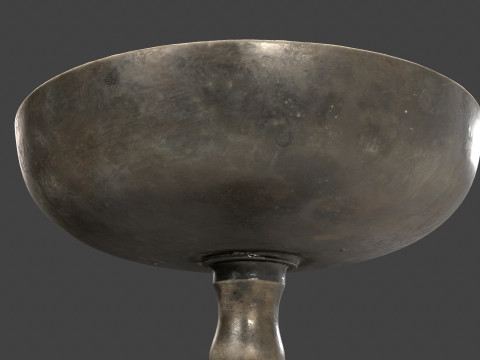 Metal Pedestal Bowl 3D Model