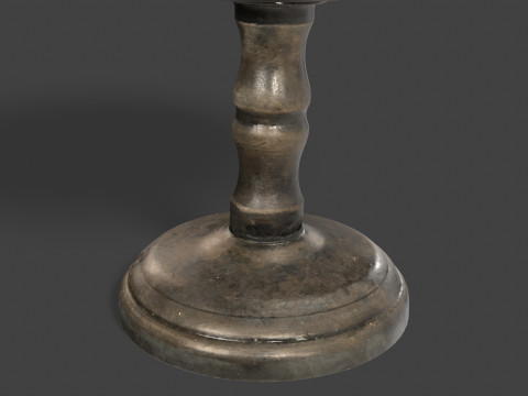 Metal Pedestal Bowl 3D Model