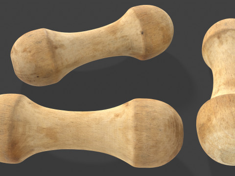 Wooden Kitchen Utensils - Meat Mallets and Rolling Pins 3Dモデル
