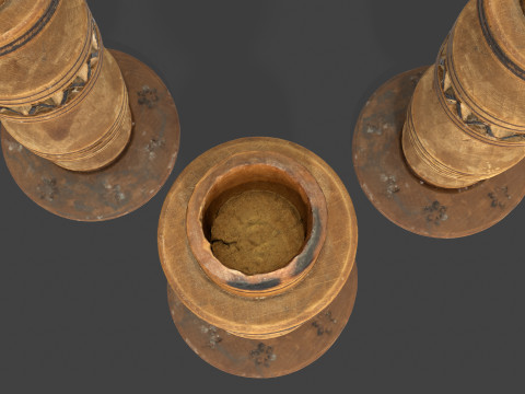 Wooden Candlestick 3D Model