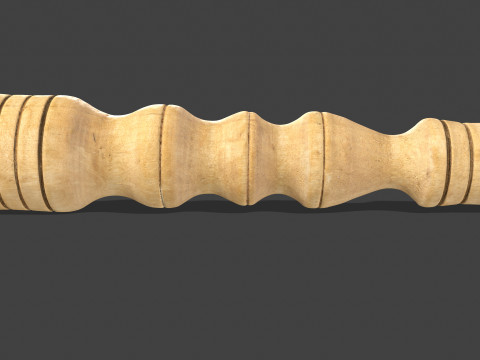 Vintage Wooden Candlestick Modelo 3D
