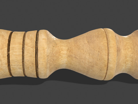 Vintage Wooden Candlestick Modelo 3D