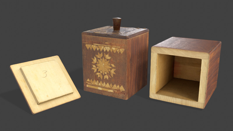 Vintage Wooden Storage Container Modelo 3D .c4d .max .obj .3ds .fbx .stl .blend