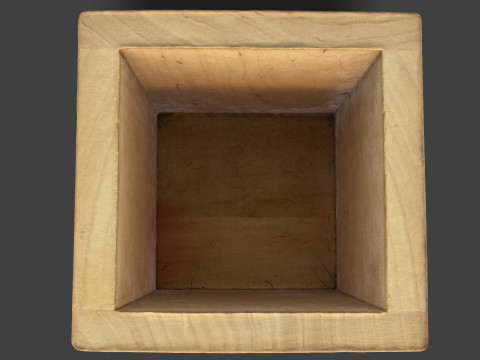 Vintage Wooden Storage Container Modelo 3D