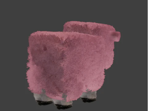 Sheep Minecraft Movie 3D Model