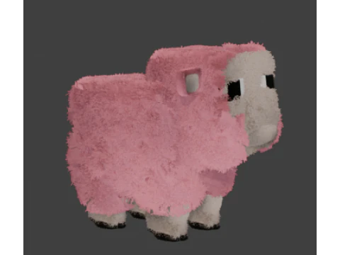 Sheep Minecraft Movie 3D Model