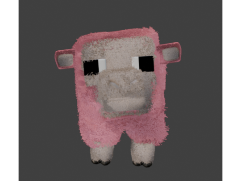 Sheep Minecraft Movie 3D Model