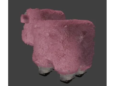 Sheep Minecraft Movie 3D Model