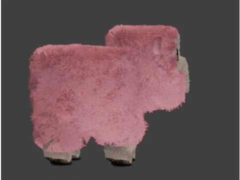 Sheep Minecraft Movie 3D Model