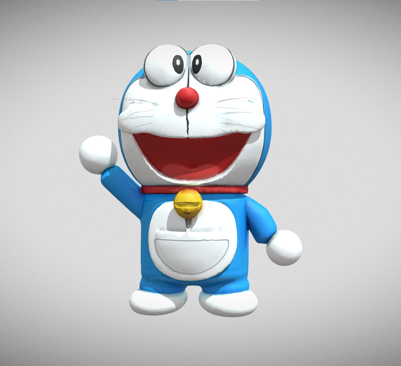 Doraemon 3D Model .c4d .max .obj .3ds .fbx .stl .blend 