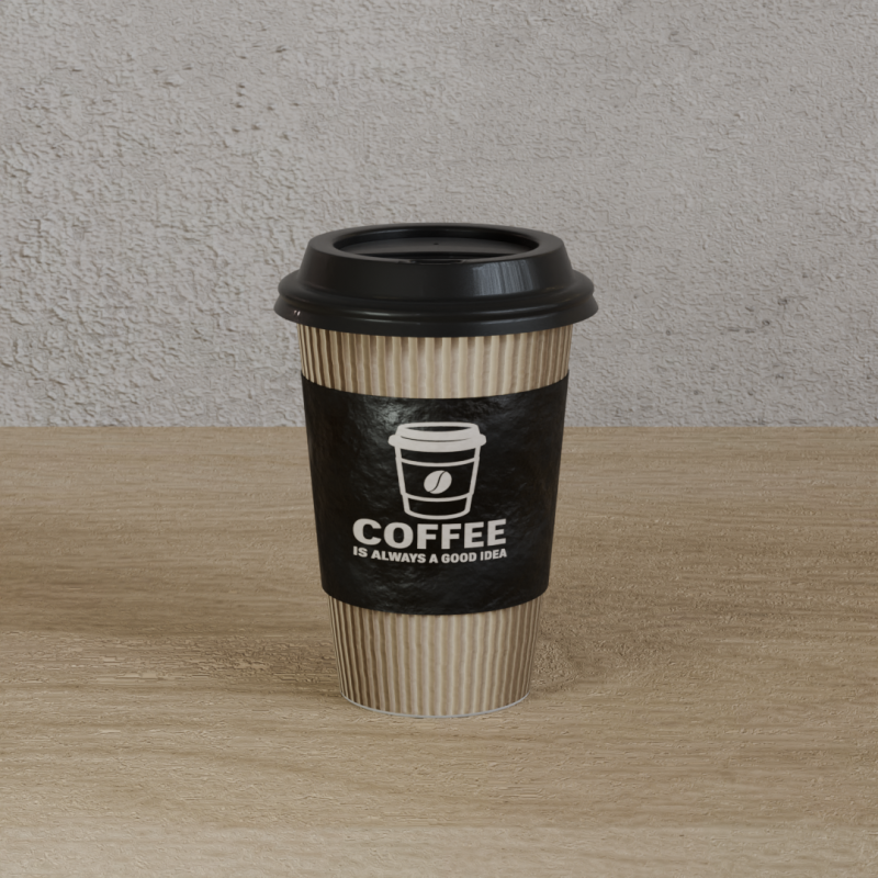 Coffee cup 3D Модель .c4d .max .obj .3ds .fbx .stl .blend