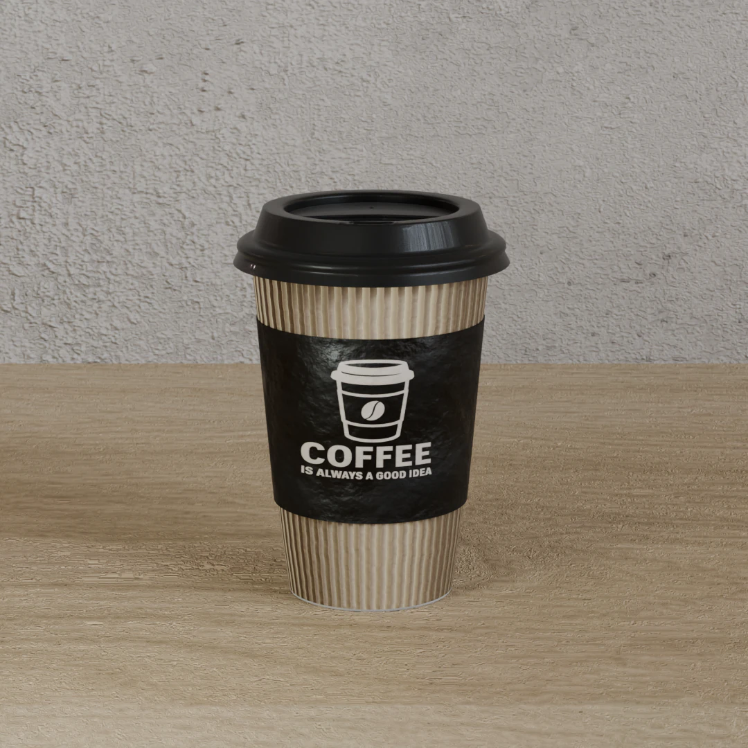 Coffee cup 3D Model .c4d .max .obj .3ds .fbx .stl .blend