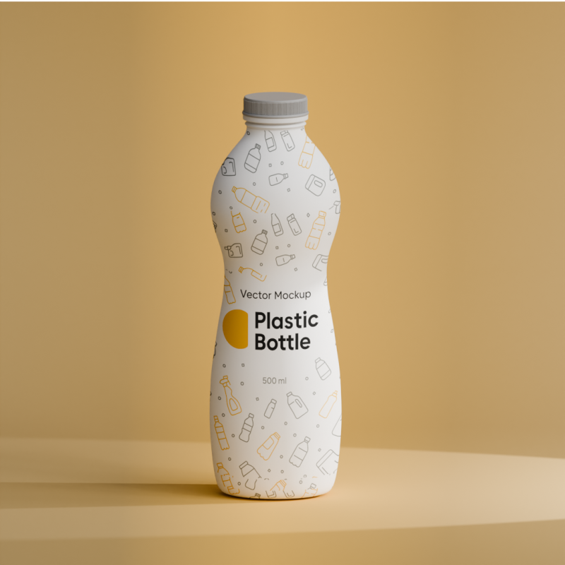Medium bottle of yogurt 3D Модель .c4d .max .obj .3ds .fbx .stl .blend