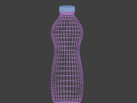 Medium bottle of yogurt 3D Модель