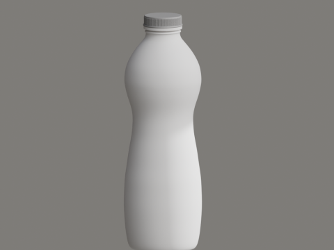 Medium bottle of yogurt 3D Модель