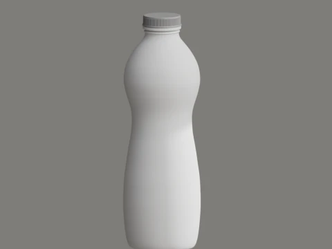 Medium bottle of yogurt 3D Model