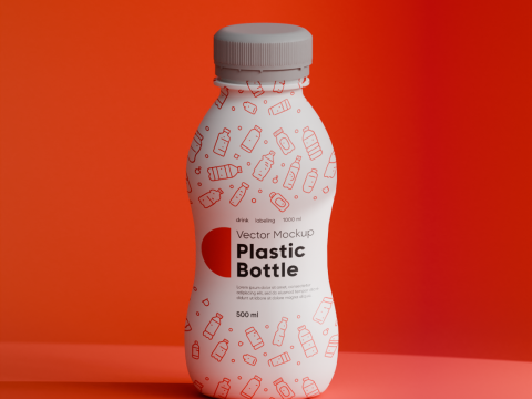 Small bottle of yogurt 3D Модель