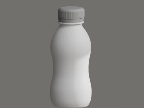Small bottle of yogurt 3D Model
