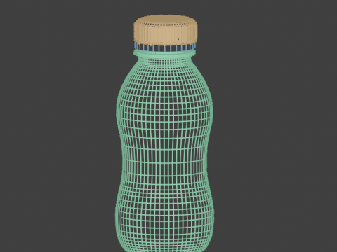 Small bottle of yogurt 3D 모델