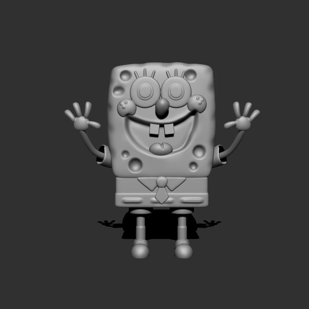 Sponge bob 3D Print Model .c4d .max .obj .3ds .fbx .stl .blend 