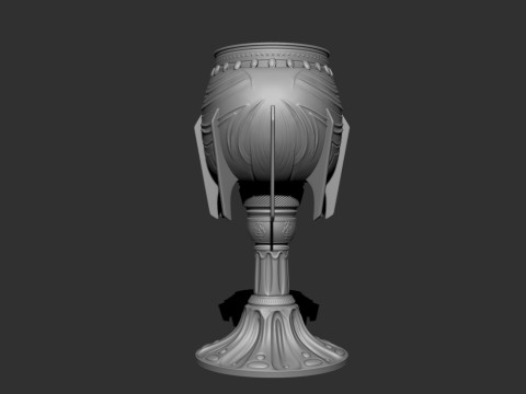 Skull Goblet 3D print model Modèles 3D en vedette