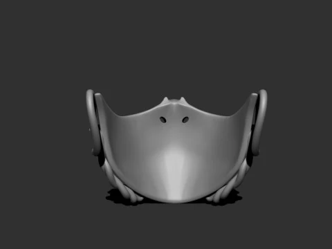 Japanese Demon Mask 3D Print Model