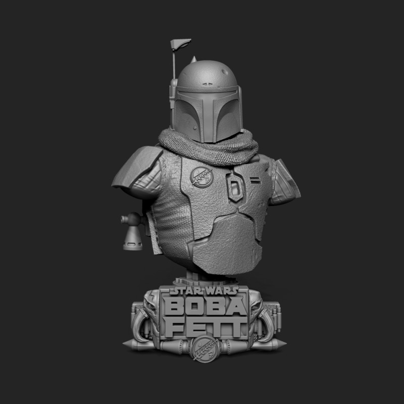 Boba Fett Bust 3D print model 3D Baskı Modeli .c4d .max .obj .3ds .fbx .stl .blend 