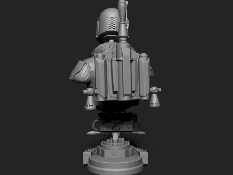 Boba Fett Bust 3D print model 3D Baskı Modeli