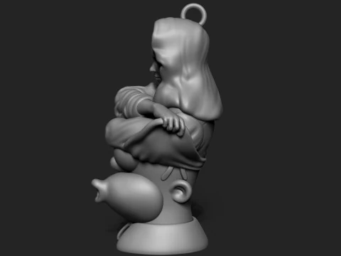 The Simpsons Keychain 3D Print Model
