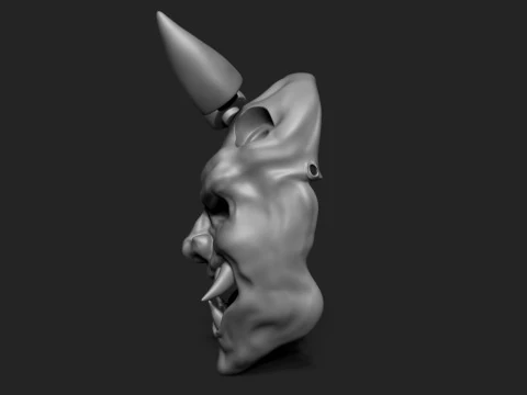 Oni Mask - Traditional Japanese Demon Mask 3D Print Model