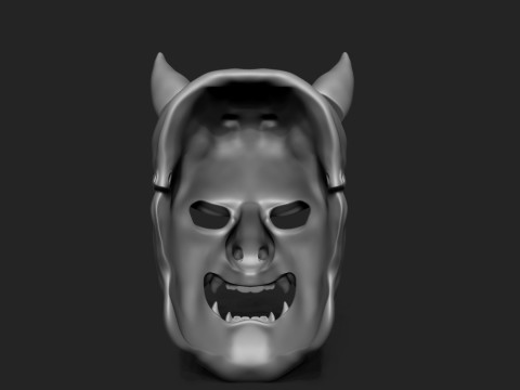 Oni Mask - Traditional Japanese Demon Mask Modello di stampa 3D
