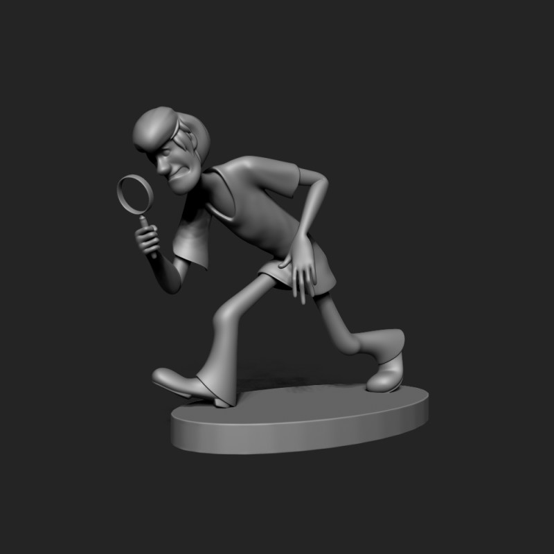 Scooby Doo - shaggy with base 3D प्रिंट मॉडल .c4d .max .obj .3ds .fbx .stl .blend 