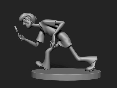 Scooby Doo - shaggy with base 3D प्रिंट मॉडल