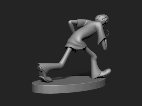 Scooby Doo - shaggy with base 3D प्रिंट मॉडल