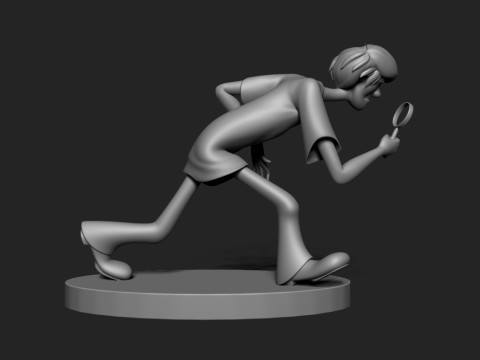 Scooby Doo - shaggy with base 3D प्रिंट मॉडल