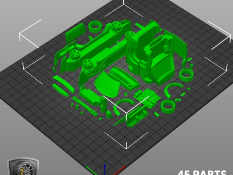 Bold Muscle Car - Printable - STL files - Personal Use 3D Print Model