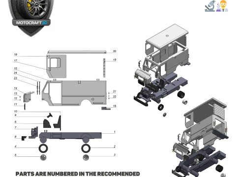 Cool Van MT45 - Printable - STL files - Personal Use 3D Print Model