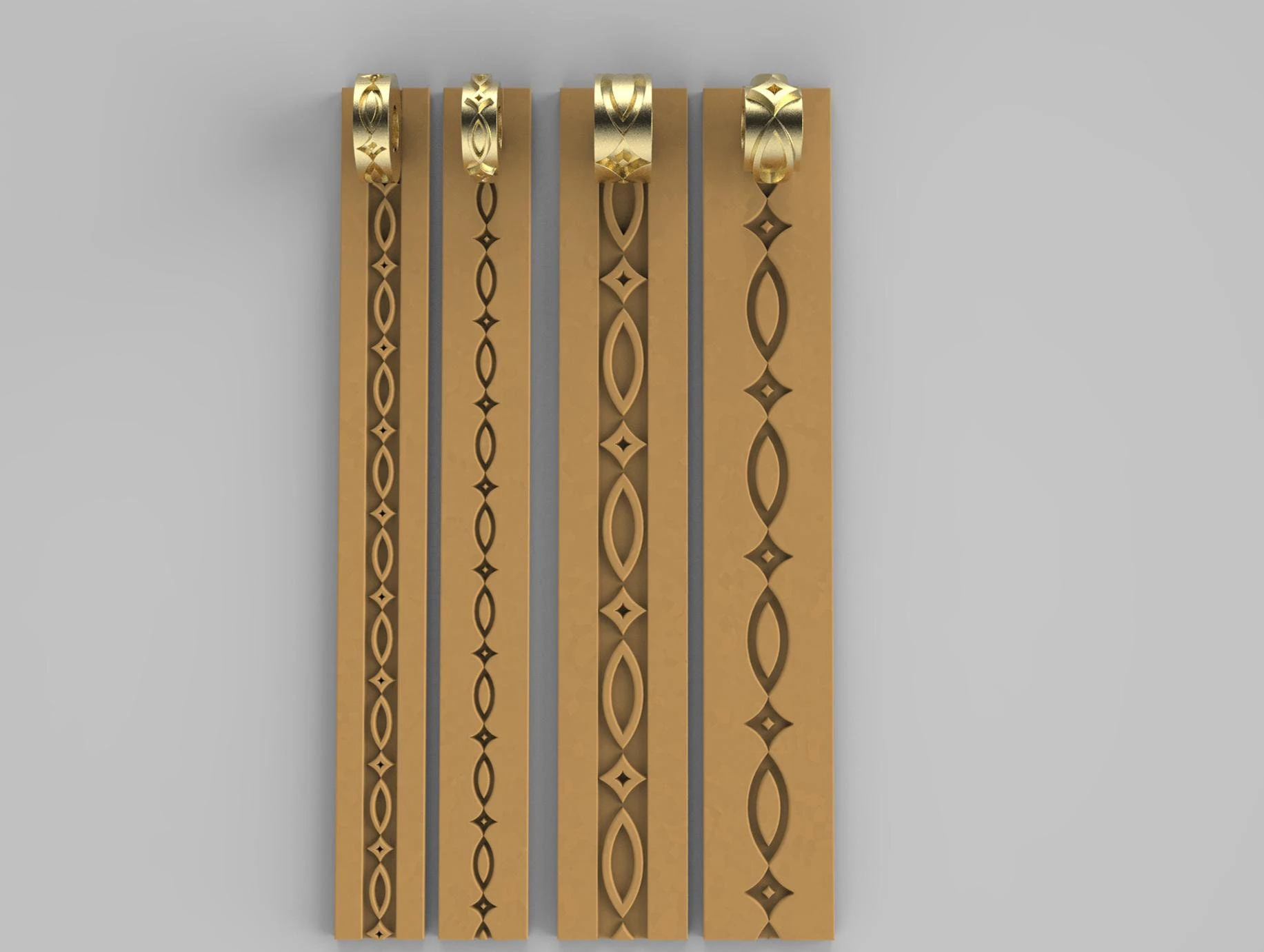 Texture Rollers Wheels for Leather Clay Patterns Ornament for Jewelery T100 3D Print Model .c4d .max .obj .3ds .fbx .stl .blend 