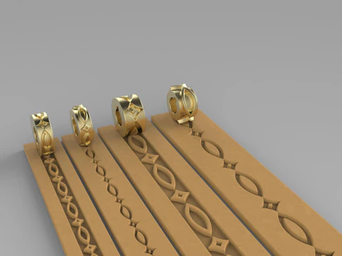 Texture Rollers Wheels for Leather Clay Patterns Ornament for Jewelery T100 3D Print Model