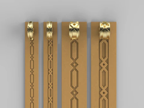 Koła z rolkami teksturowymi do sk&oacute;rzanych wzor&oacute;w glinianych Ozdoba do biżuterii T201 Model do druku 3D