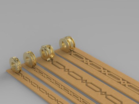 Texture Rollers Wheels for Leather Clay Patterns Ornament for Jewelery T201 Model do druku 3D