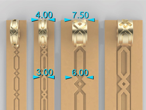Texture Rollers Wheels for Leather Clay Patterns Ornament for Jewelery T201 Model do druku 3D