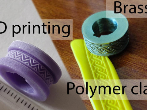 Texture Rollers Wheels for Leather Clay Patterns Ornament for Jewelery T206 Modello di stampa 3D