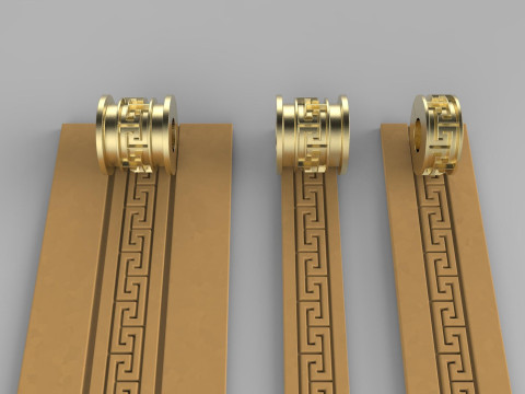 Texture Rollers Wheels for Leather Clay Patterns Ornament for Jewelery T207 Modello di stampa 3D