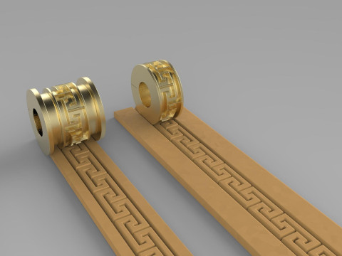Texture Rollers Wheels for Leather Clay Patterns Ornament for Jewelery T207 Modello di stampa 3D