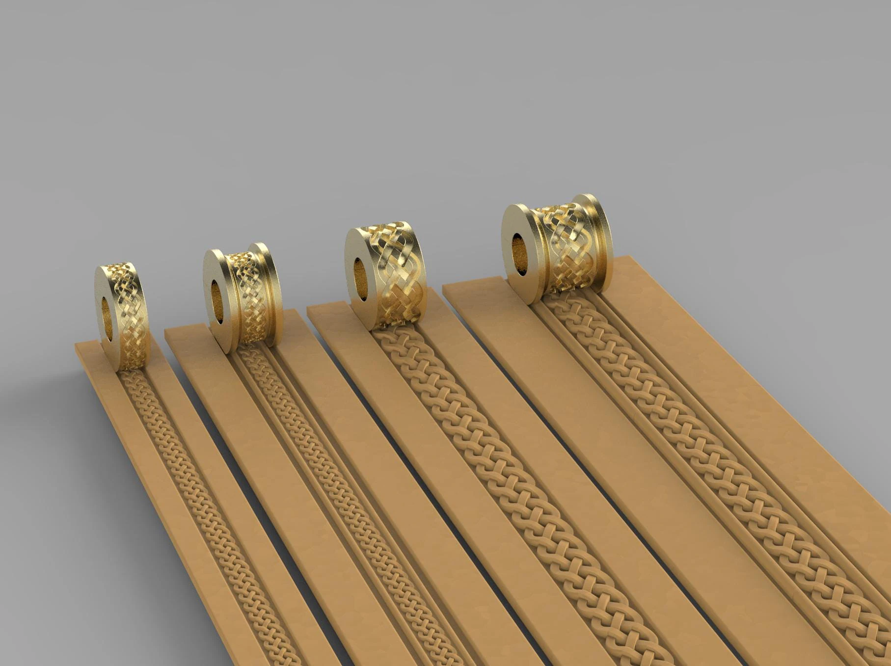 Texture Rollers Wheels for Leather Clay Patterns Ornament for Jewelery T308 3D Print Model .c4d .max .obj .3ds .fbx .stl .blend 