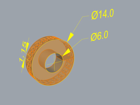 Texture Rollers Wheels for Leather Clay Patterns Ornament for Jewelery T308 Modello di stampa 3D